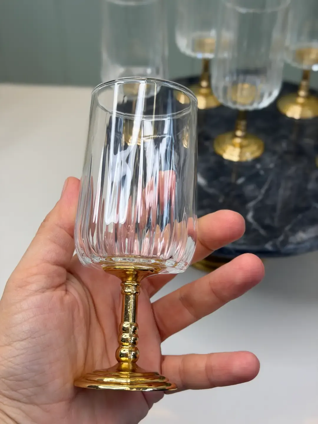 Lavi 6 Kişilik Döküm Ayaklı Kahve Yanı Su Bardağı — görsel 4