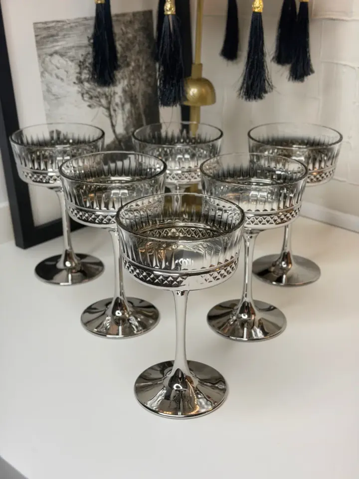 Paşabahçe Gümüş Detaylı Ayna Model 6lı Cup