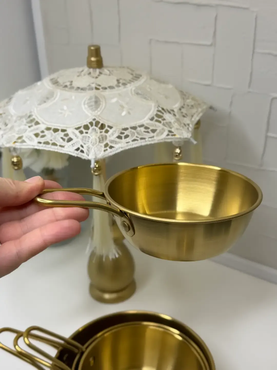 5li Tek Kulplu Gold Sunumluk Tava — görsel 7