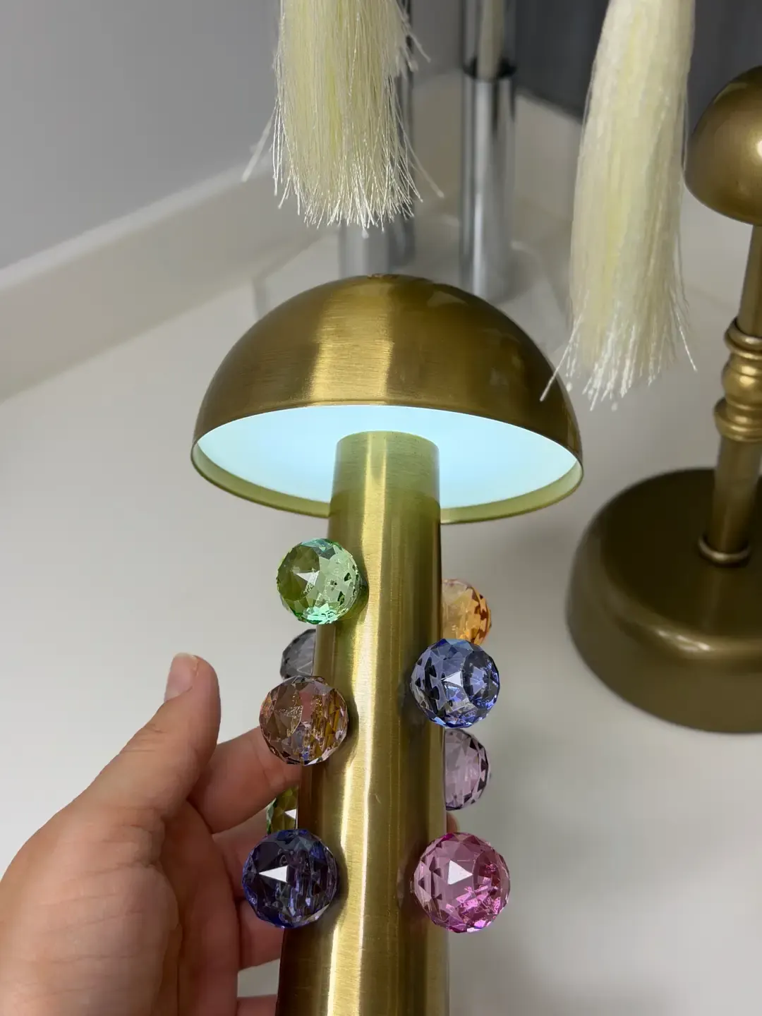 Kristal Taşlı Gold Led — görsel 2