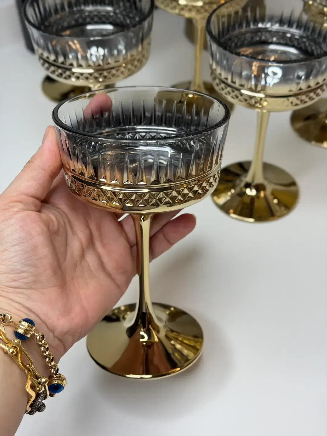 Paşabahçe Gold Detaylı Ayna Model 6lı Cup — görsel 4
