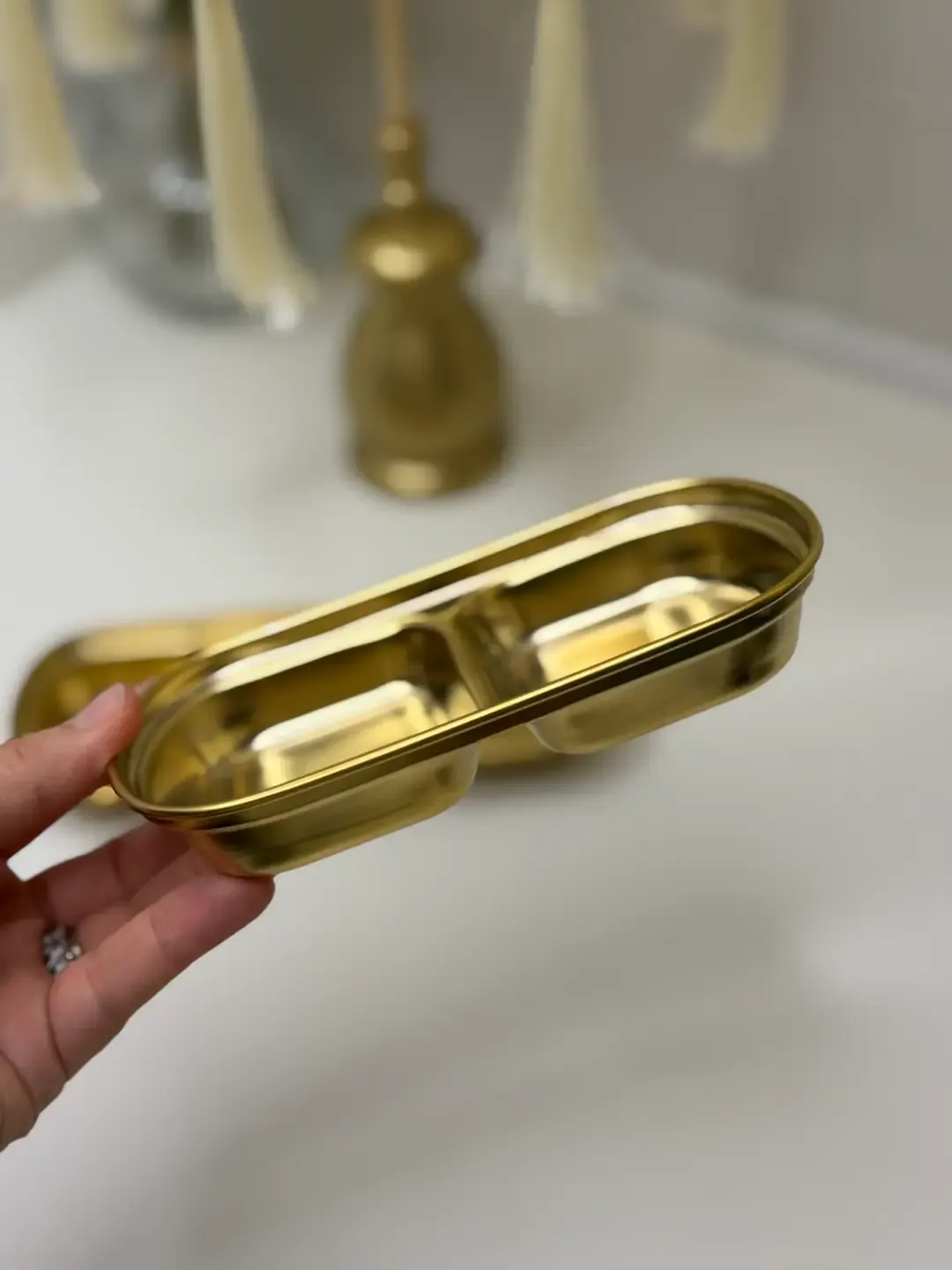 2 Bölmeli Gold Sunum Tabağı — görsel 3