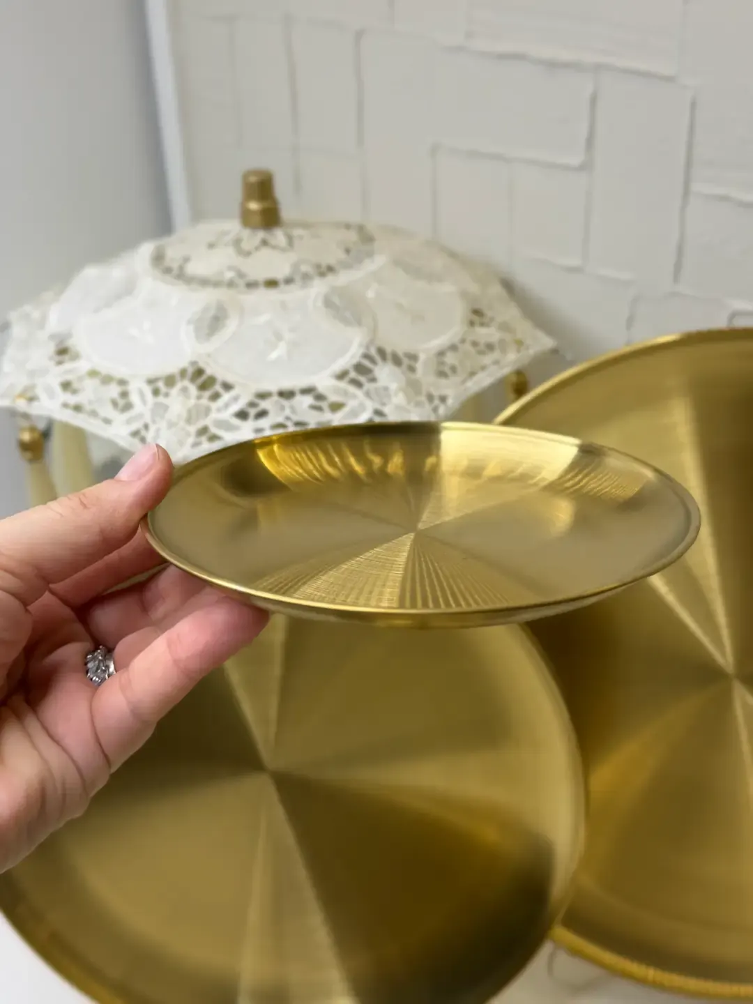 14 cm Gold Mini Sunum Tabağı — görsel 2