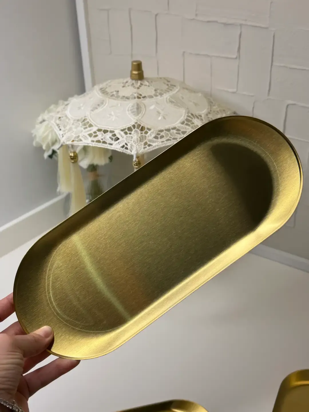 4lü Dikdörtgen Gold Sunum Tabağı — görsel 4
